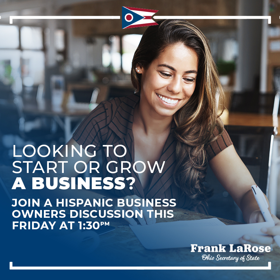 Hispanic business owners speak with Ohio Secretary of State Frank LaRose on how to start a minority owned business and the resources available in Ohio